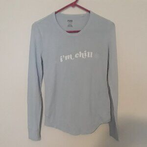 Victoria's Secret PINK small powder blue pajama top